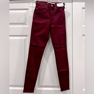 Celebrity Pink High Rise Ankle Skinny Burgundy Jeans